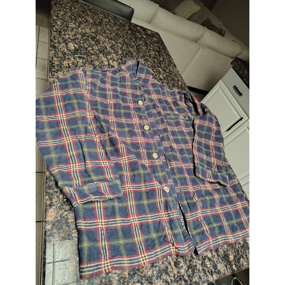 Brooks Brothers Pajama Shirt Men M Plaid Flannel Sleep Lounge - Picture 2 of 5